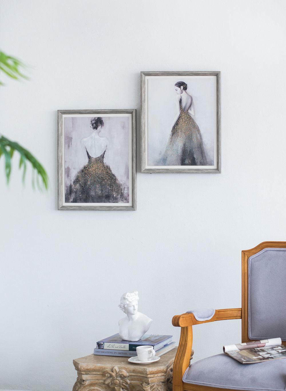 17" x 21" Feminine Figure Wall Art, Wall Decor for Living Room Dining Room Office Bedroom